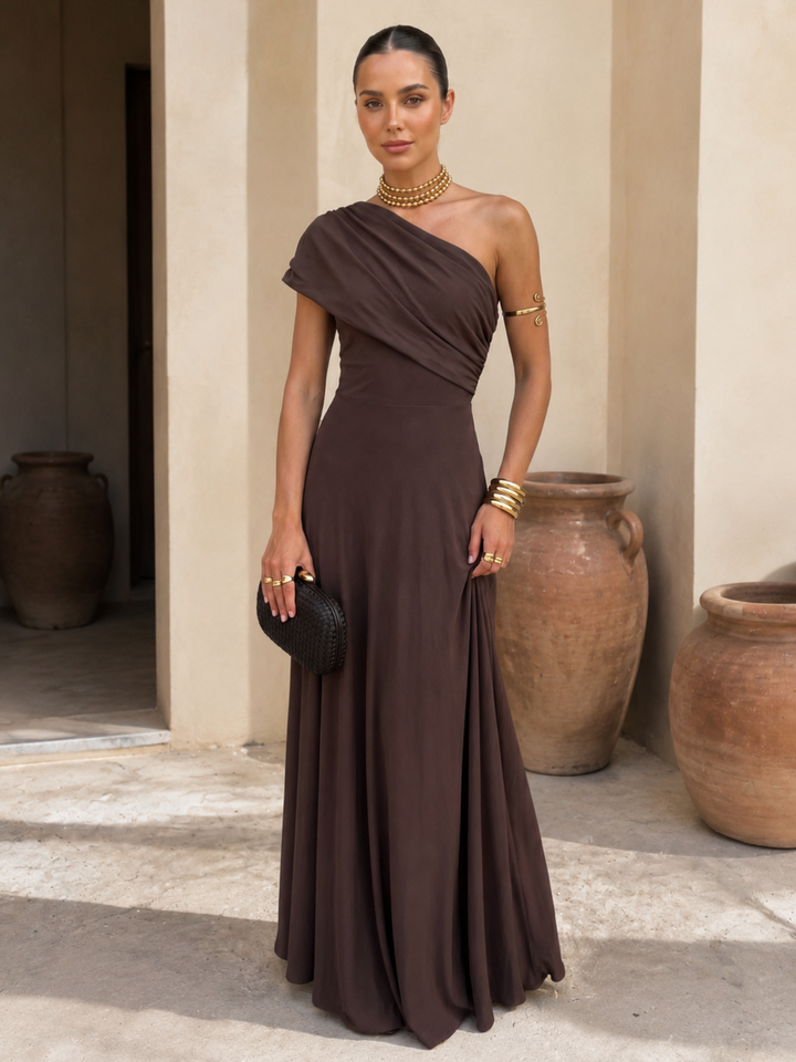 Faro - Long Brown Toledo Dress