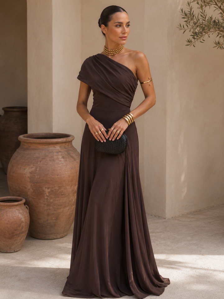 Faro - Long Brown Toledo Dress