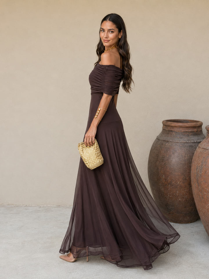 Faro - Long Brown Toledo Dress