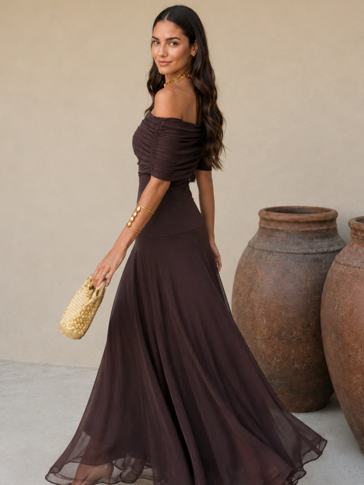Faro - Long Brown Toledo Dress