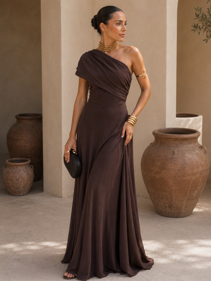 Faro - Long Brown Toledo Dress