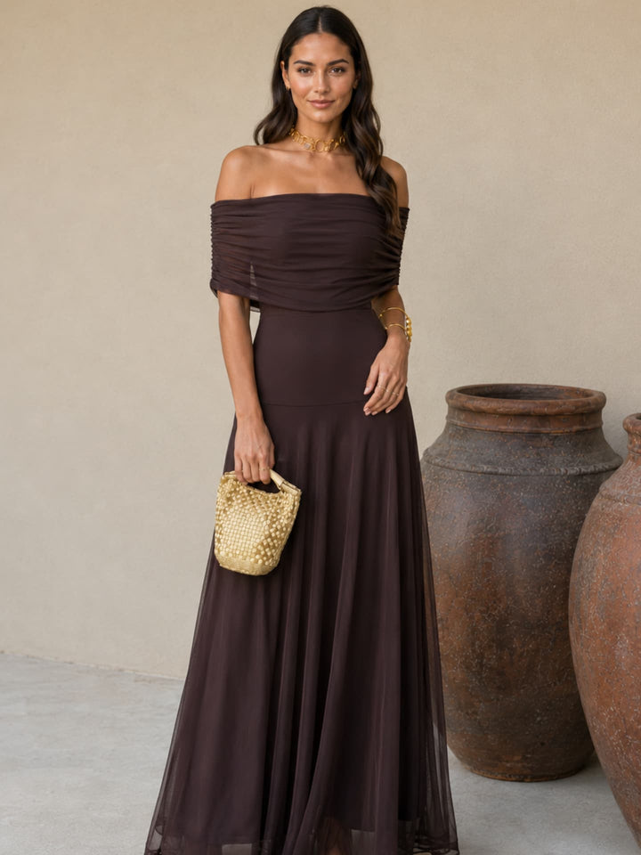 Faro - Long Brown Toledo Dress