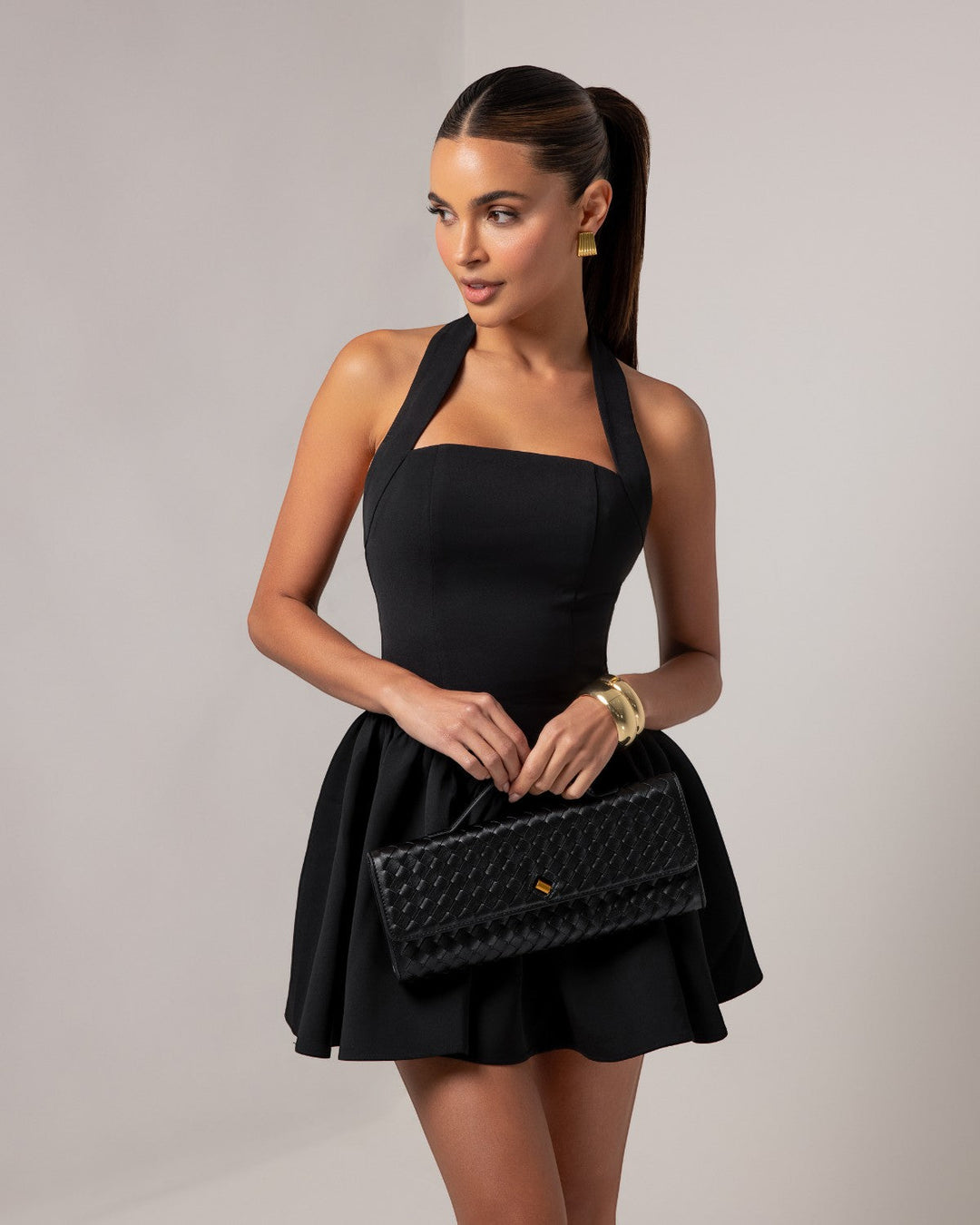 Structured Strapless Mini Dress
