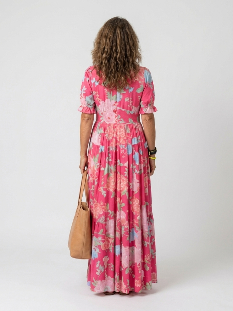 Yara | V-Neck Long Floral Dress