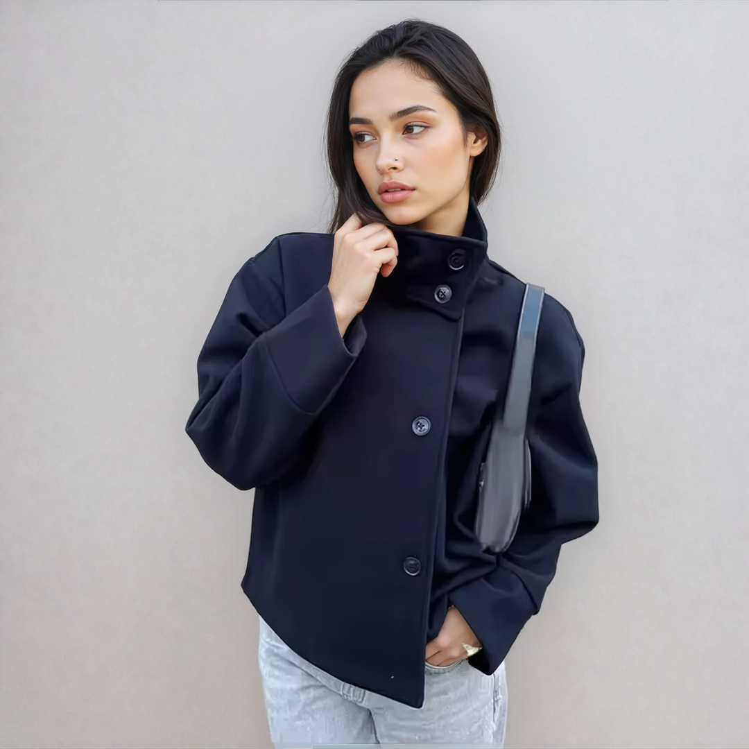 High-Collared Women's Coat