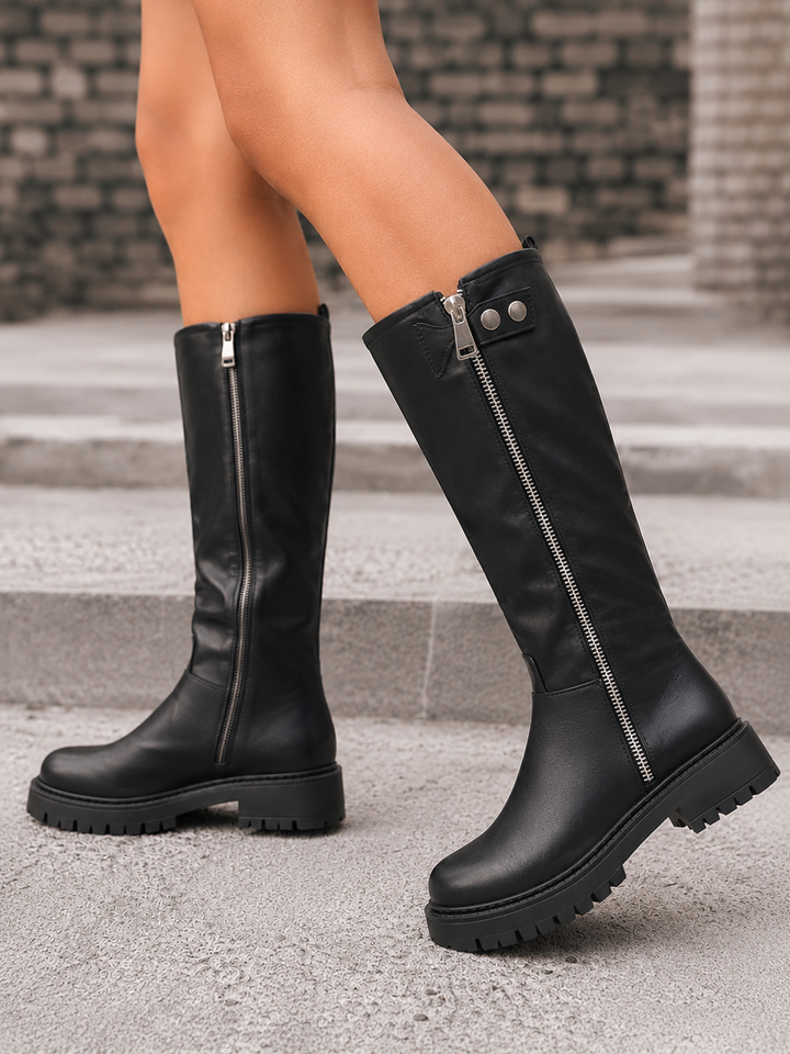 Versatile Adjustable Knee-High Boots