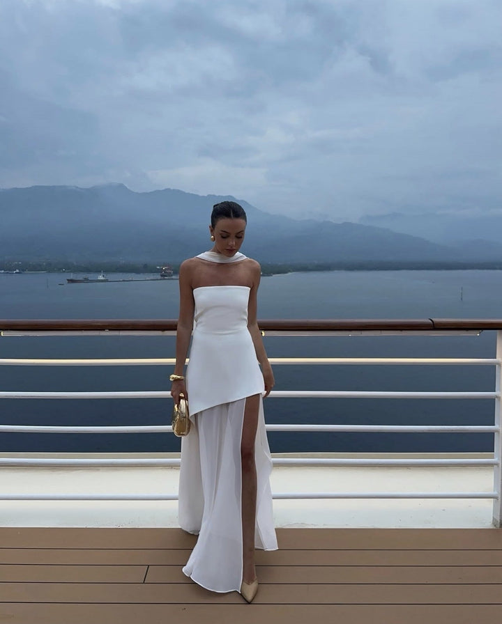 Asymmetrical Long Sleeveless Dress