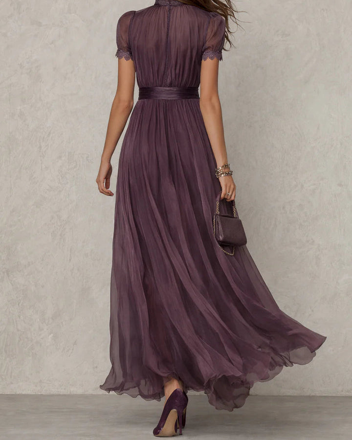 Vilma | Decorative Neckline Maxi Dress