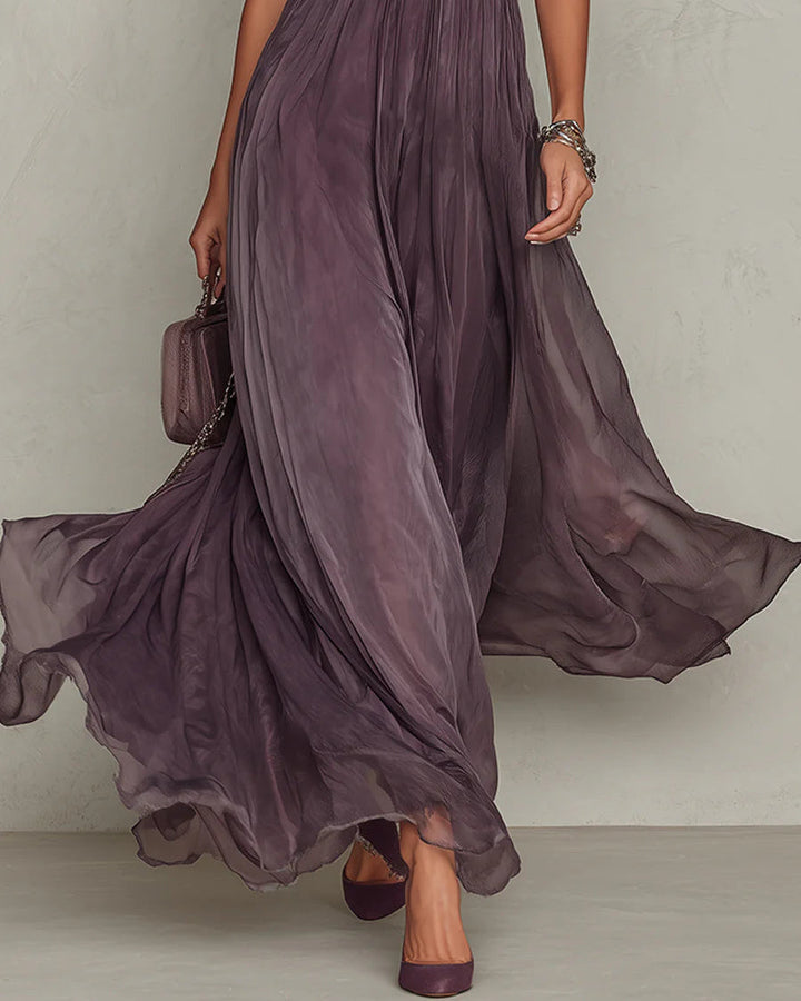 Vilma | Decorative Neckline Maxi Dress