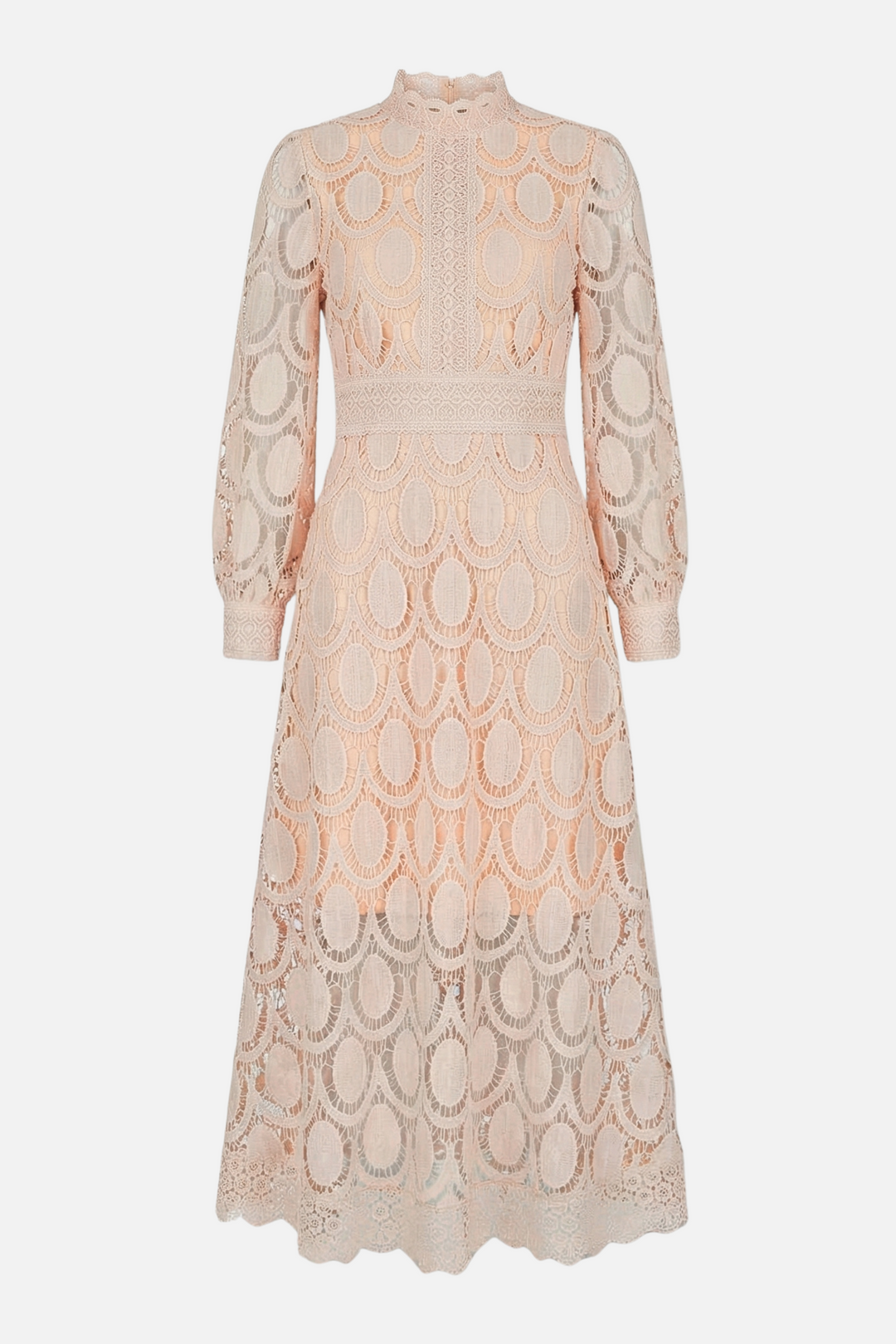 Emika | Elegant Maxi Dress with Stand-Up Collar