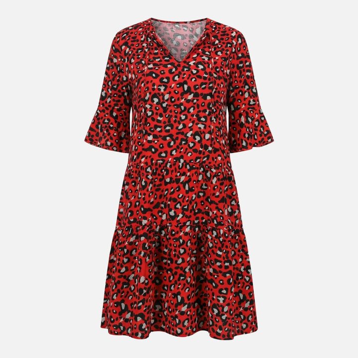 Alexandra | Leopard Print Midi Dress
