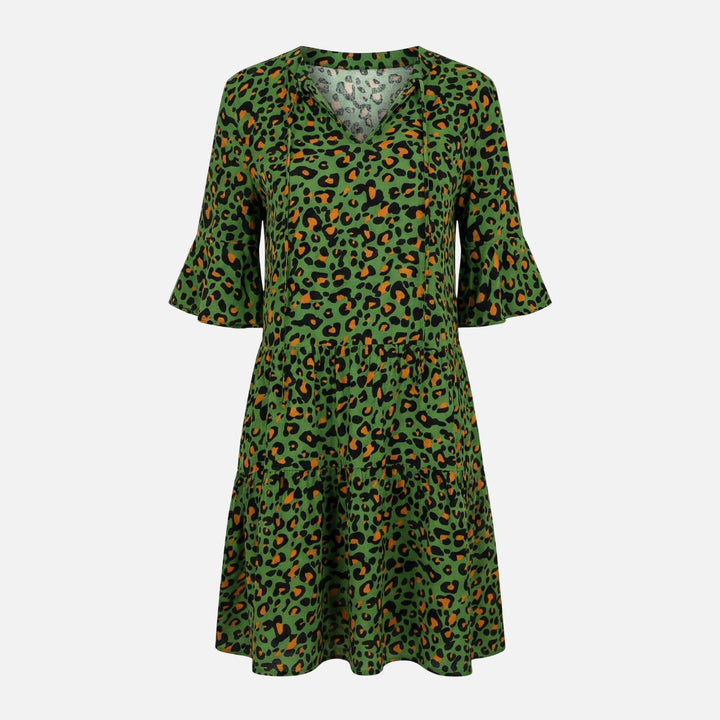 Alexandra | Leopard Print Midi Dress