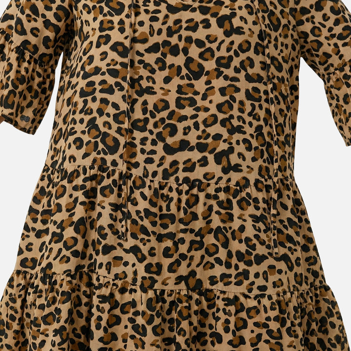 Alexandra | Leopard Print Midi Dress