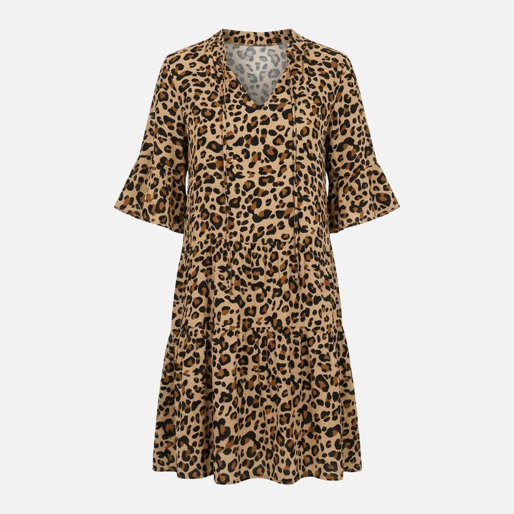 Alexandra | Leopard Print Midi Dress