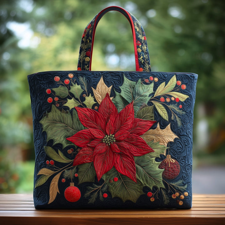 Poinsettia Design Tote Bag GFTOHD10218