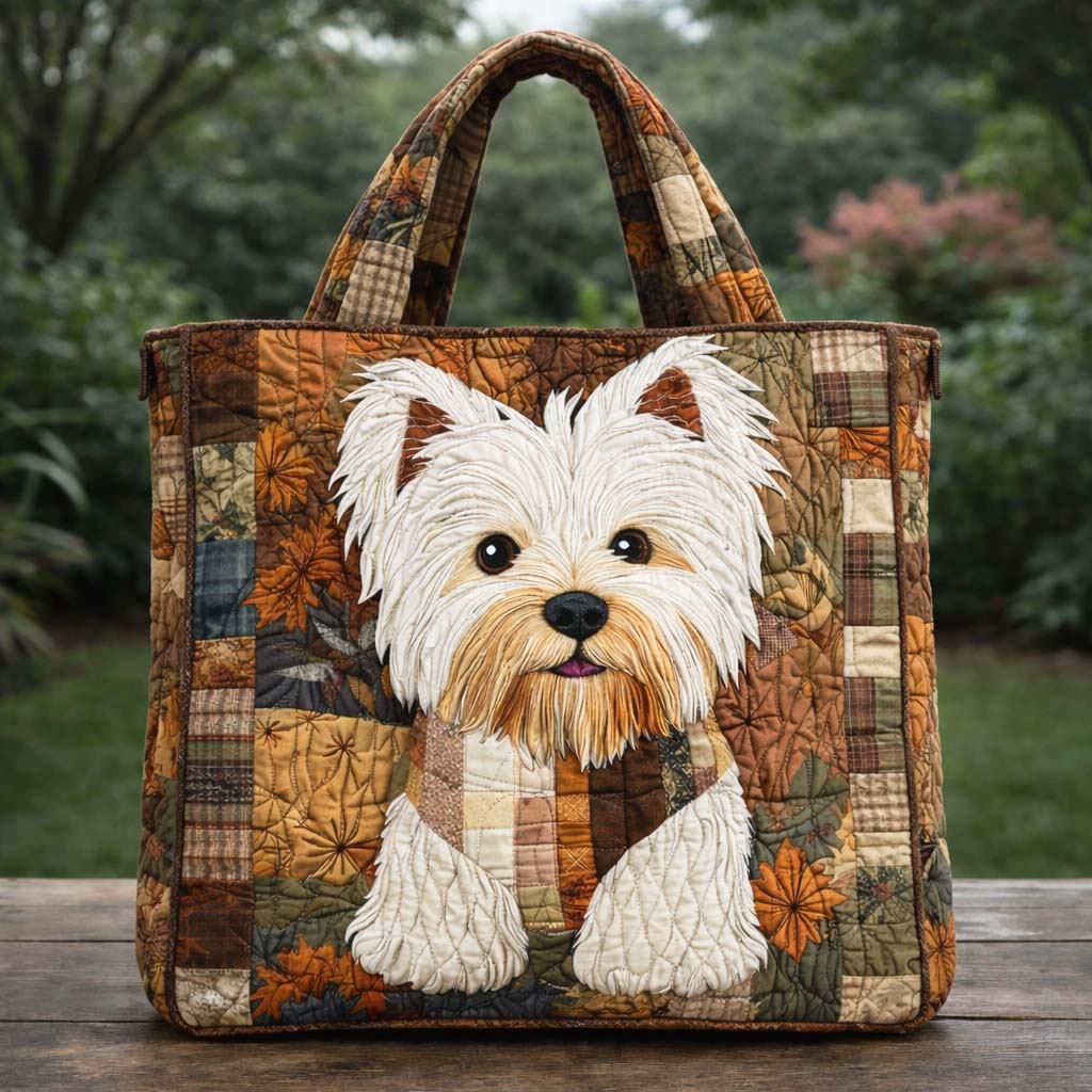 Autumn Tote Bag with Westie Design GFTOHD13525