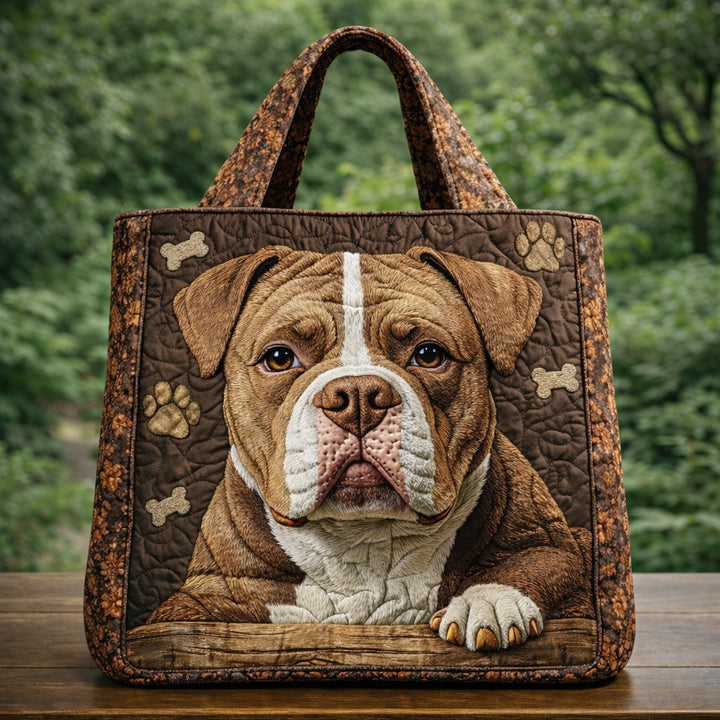 Rustic Tote Bag Bulldog Paw GFTOHD13699