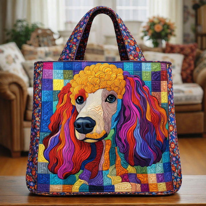 Portrait of a Colourful Poodle in a Bag with Blanket - Code GFTOHD13704