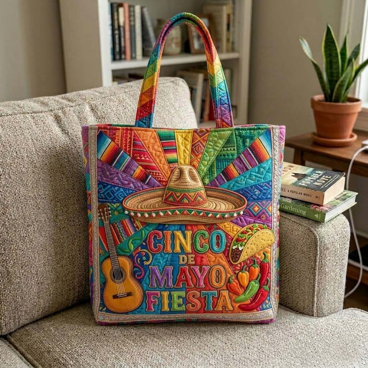 Cinco De Mayo Embroidered Tote Bag - Code GFTOHD14983
