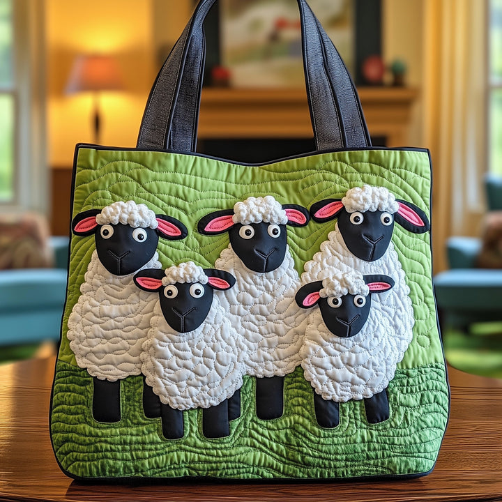 Embroidered Sheep Heaven Tote Bag - Code GFTOHD8294
