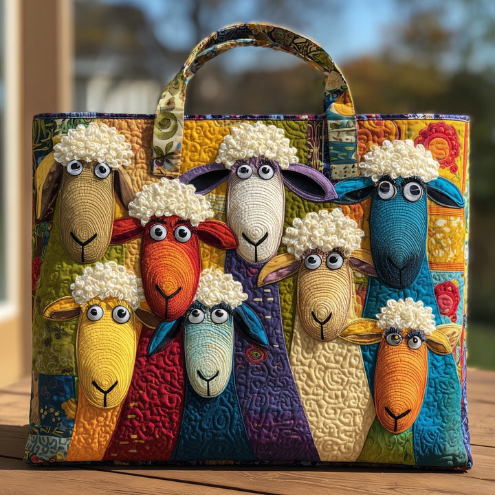 Embroidered Sheep Heaven Tote Bag - Code GFTOHD8294