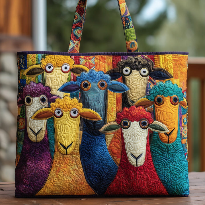 Embroidered Sheep Heaven Tote Bag - Code GFTOHD8294