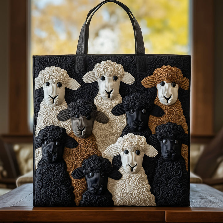 Embroidered Sheep Heaven Tote Bag - Code GFTOHD8294