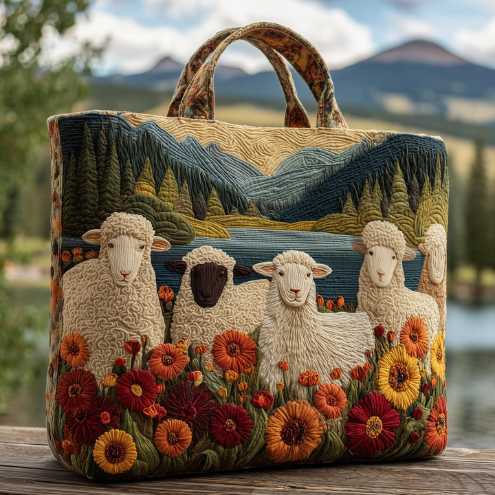Embroidered Sheep Heaven Tote Bag - Code GFTOHD8294