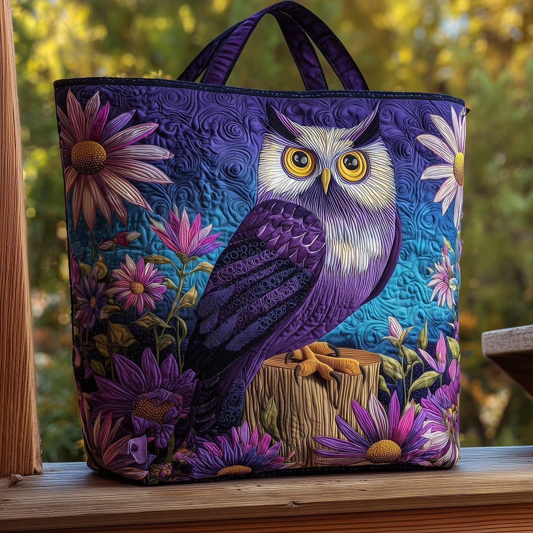 Quilted Owl Spirit Tote Bag - Model GFTOHD8738