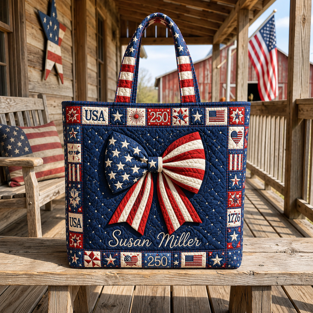 Patriotic Tote Bag America 250 Quilted GFTOHNL228