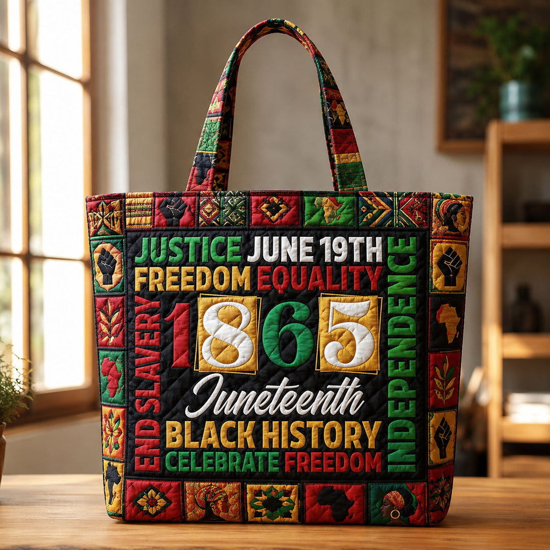 Black History Tote Bag Quilted Juneteenth GFTOHNL235