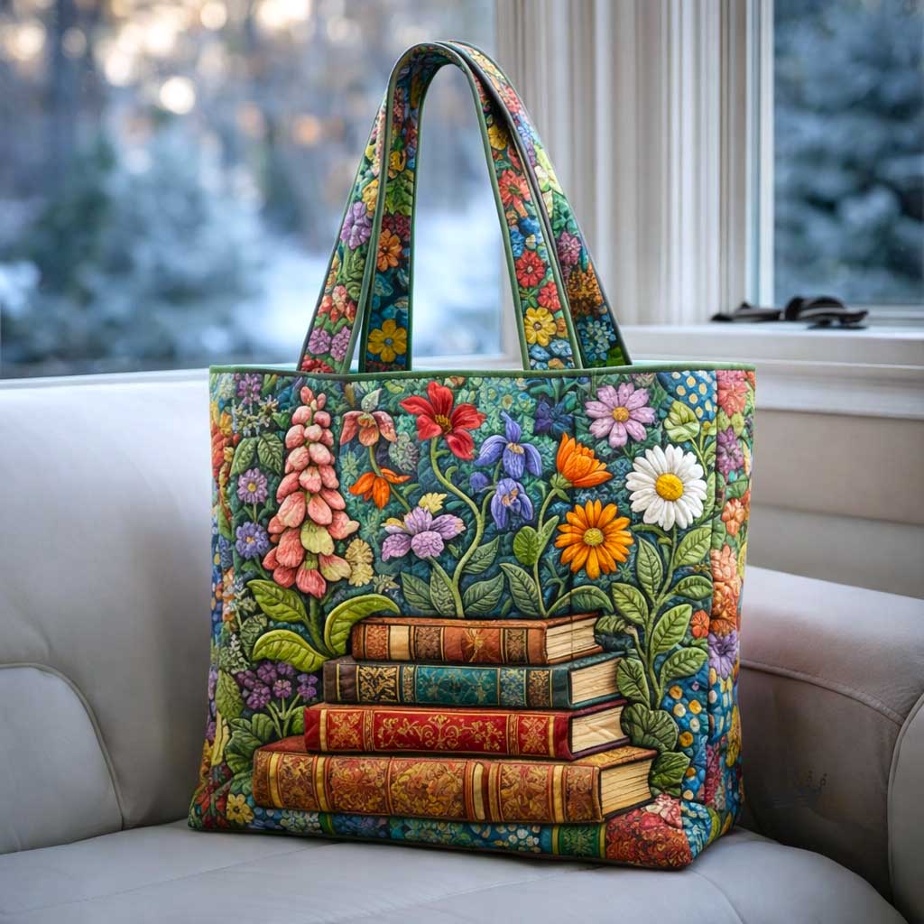 Floral Library Bag with Quilted Design GFTOMA10138