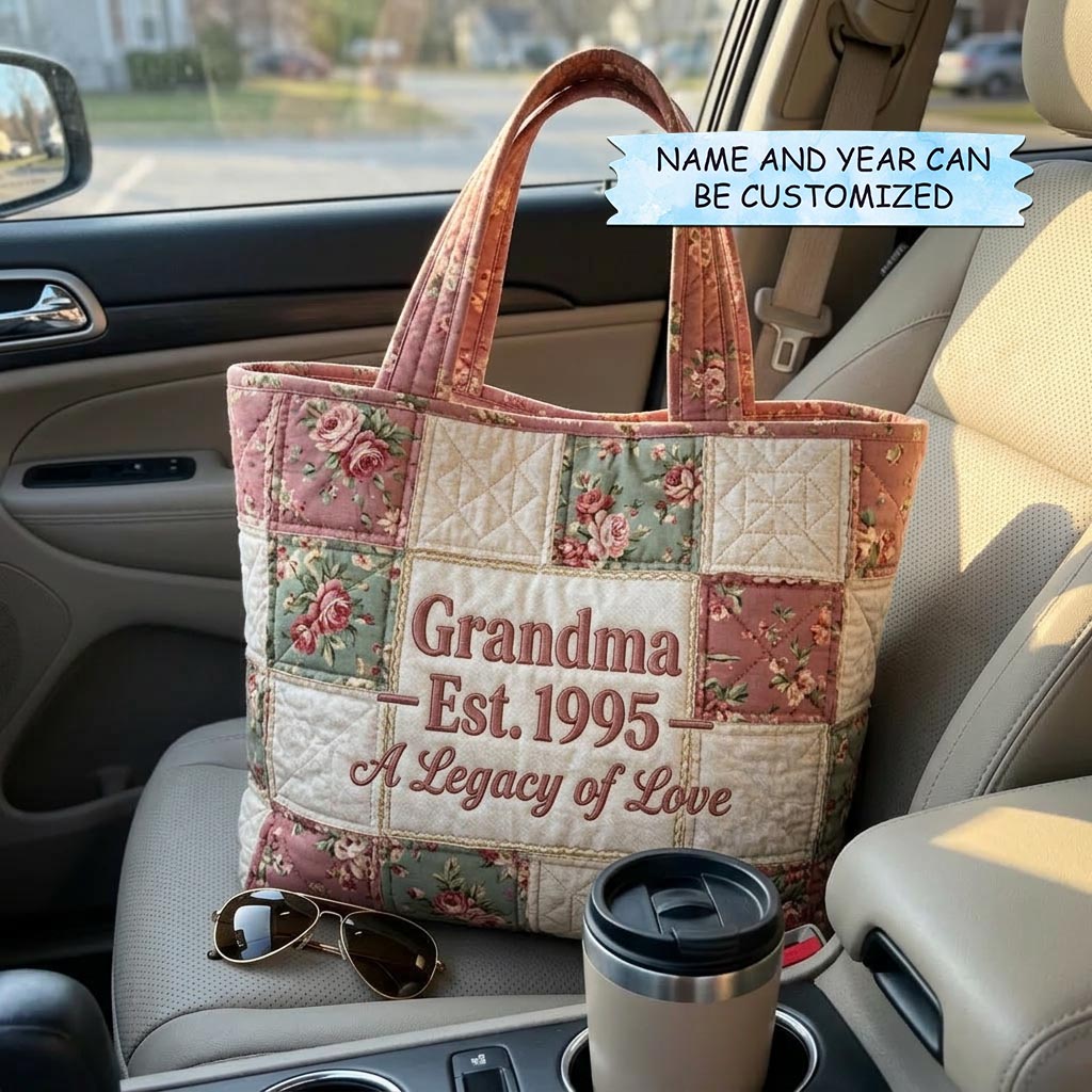 Embroidered Tote Bag for Mum Bloom - Code QTCUZ GFTOMA10339