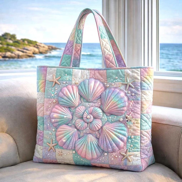 Handmade Bag with Embroidered Sea Shells - GFTOMA10348