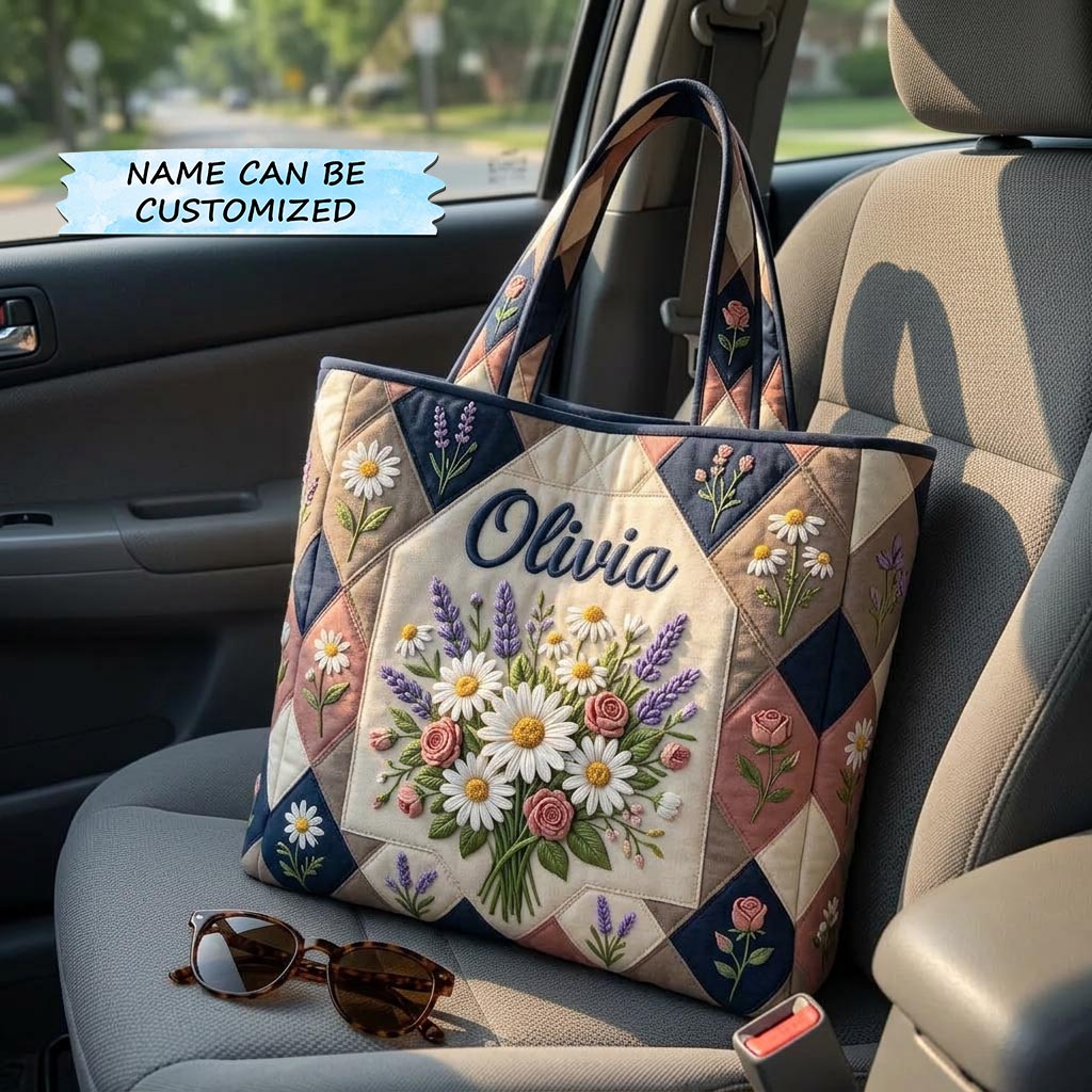 Tote Bag with Garden of Love Embroidery QTCUZ GFTOMA10384