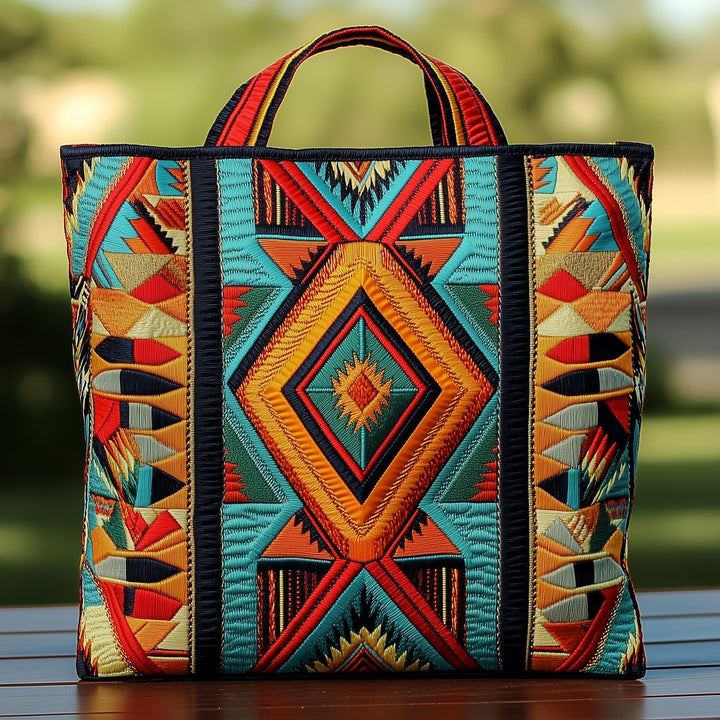 Tote Bag with Native American Embroidery GFTOMA1576