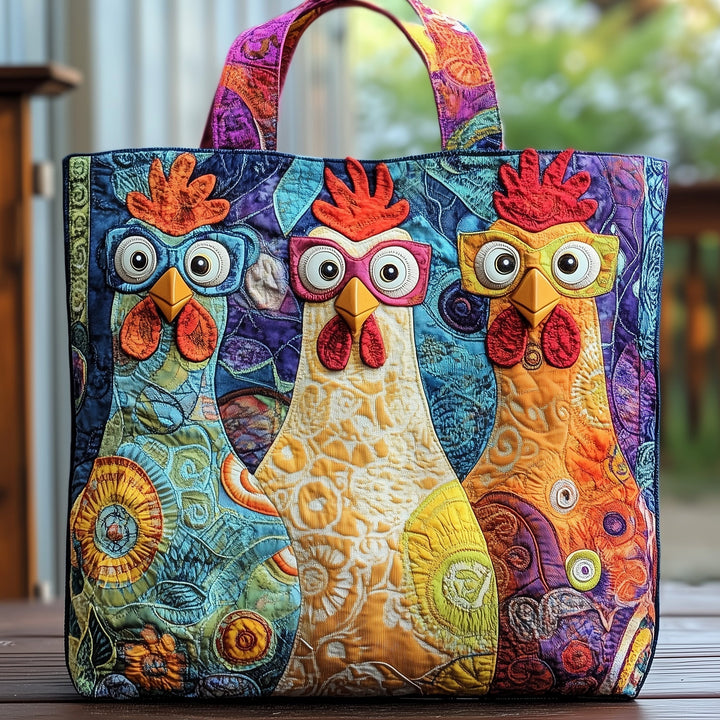 Tote Bag with Chicken Embroidery GFTOMA1596