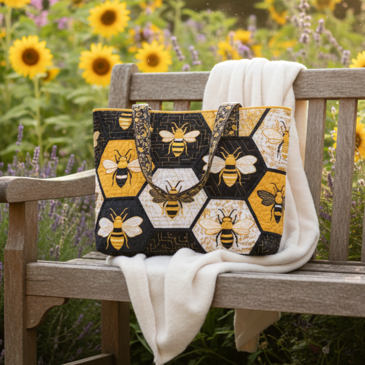 Embroidered Bee Tote Bag GFTOMA1778