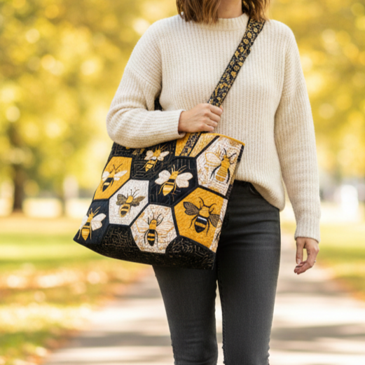 Embroidered Bee Tote Bag GFTOMA1778