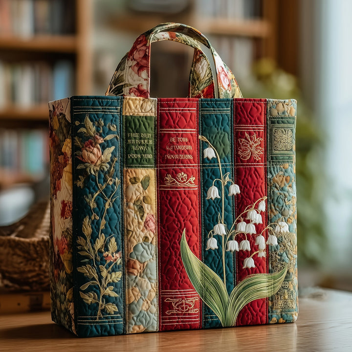 Book Lovers Tote Bag with Blanket Theme