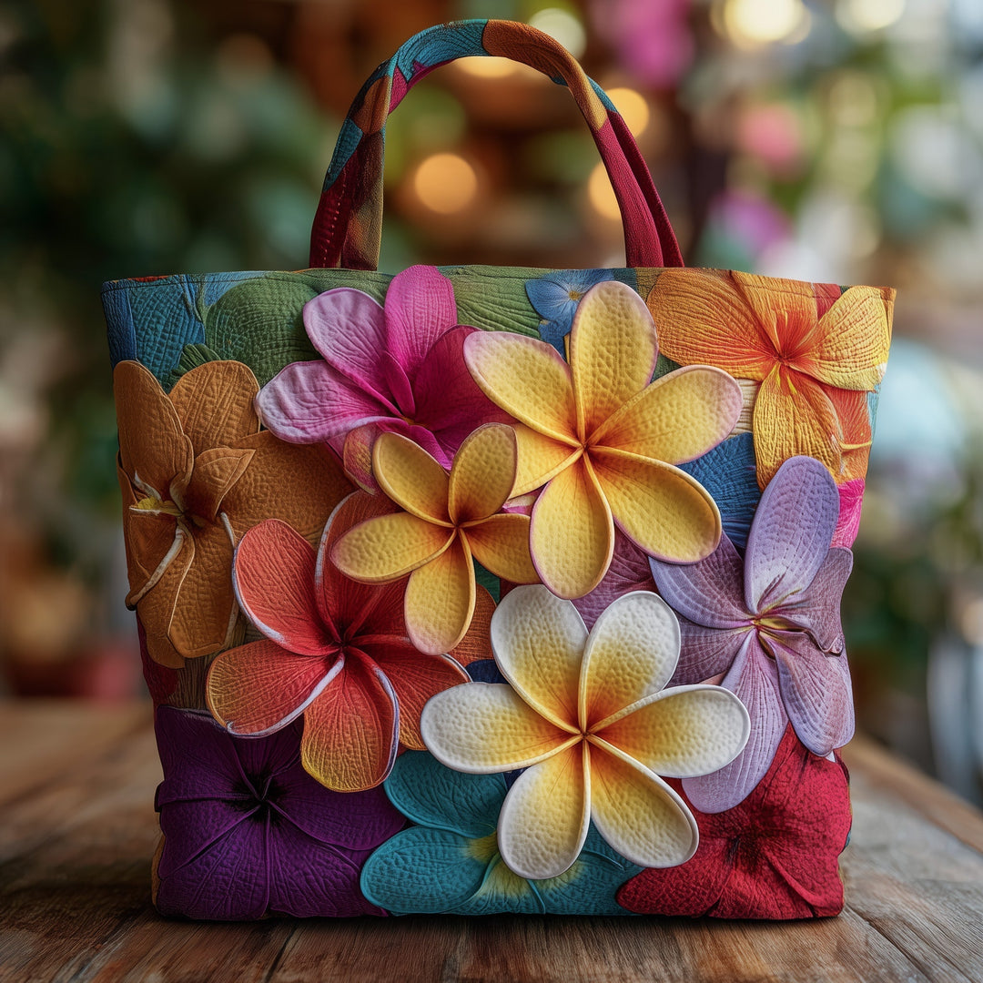 Plumeria Floral Tote Bag - Model GFTOMA2229