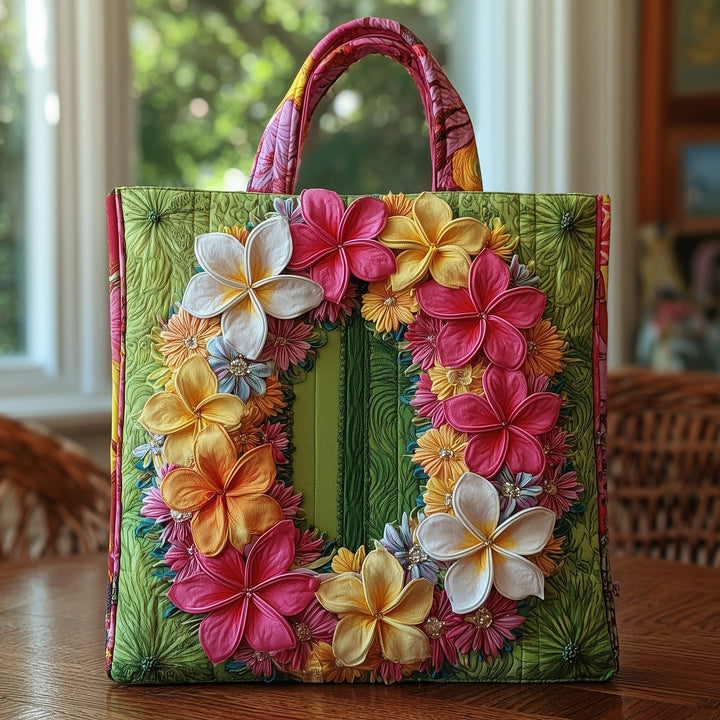 Plumeria Embroidered Tote Bag - Code GFTOMA2236
