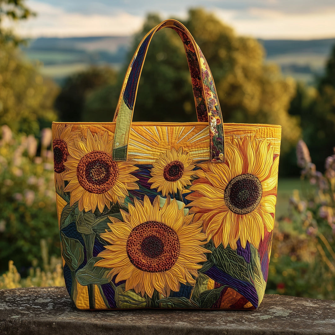 Sunflower Embroidered Tote Bag - Code GFTOMA2692