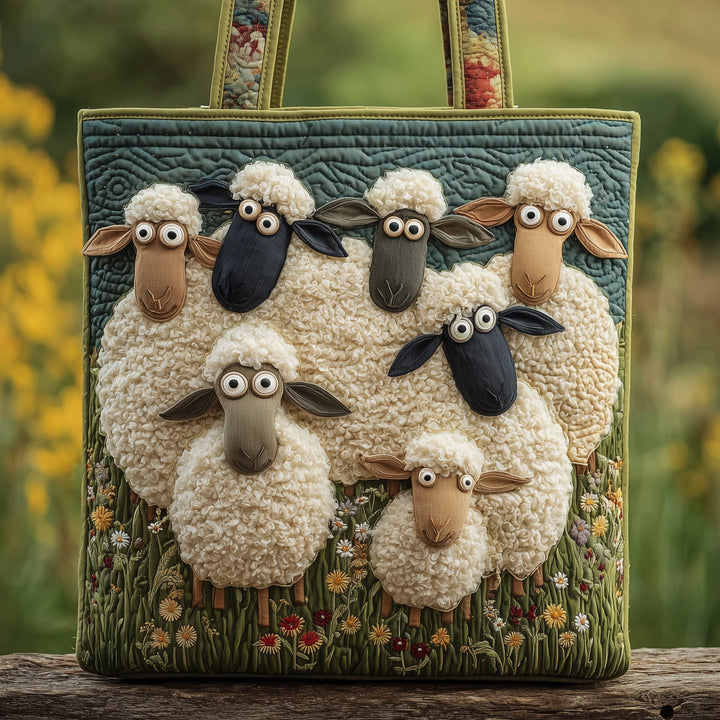 Embroidered Sheep Heaven Tote Bag - Code GFTOHD8294