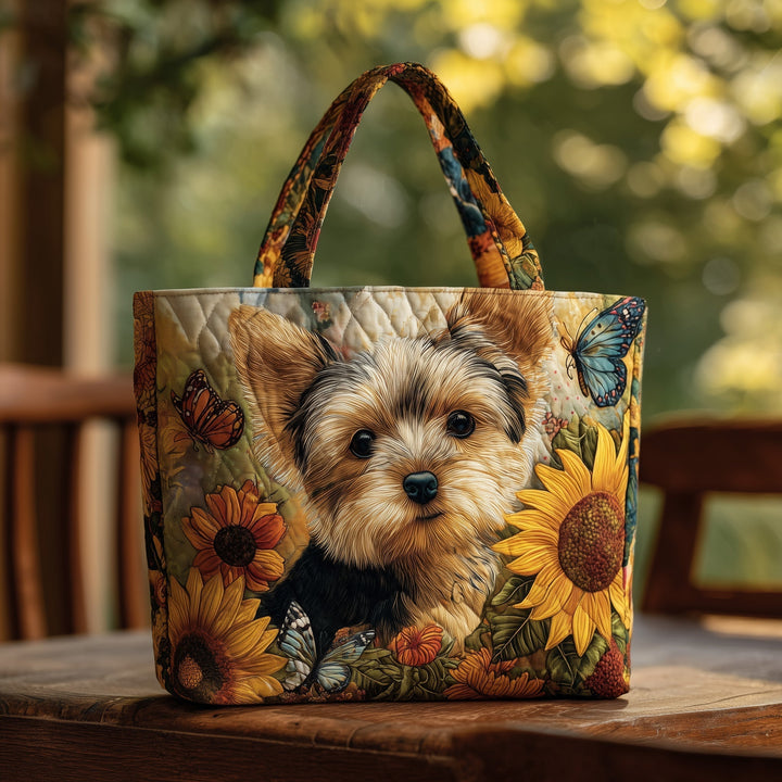 Tote Bag Fabric with Yorkshire Terrier Design GFTOMA3186