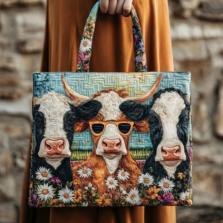 Embroidered Moo Meadows Tote Bag - Code GFTOMA3386