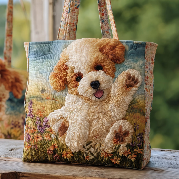 Poodle Blanket Tote Bag - Code GFTOMA3678