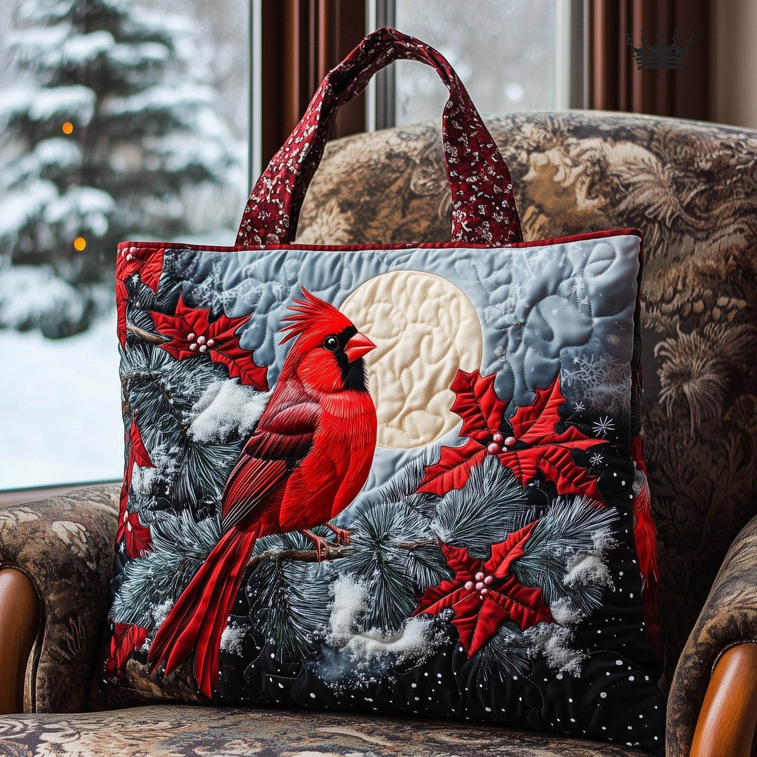 Quilted Tote Bag Cardinal Snow GFTOMA5774