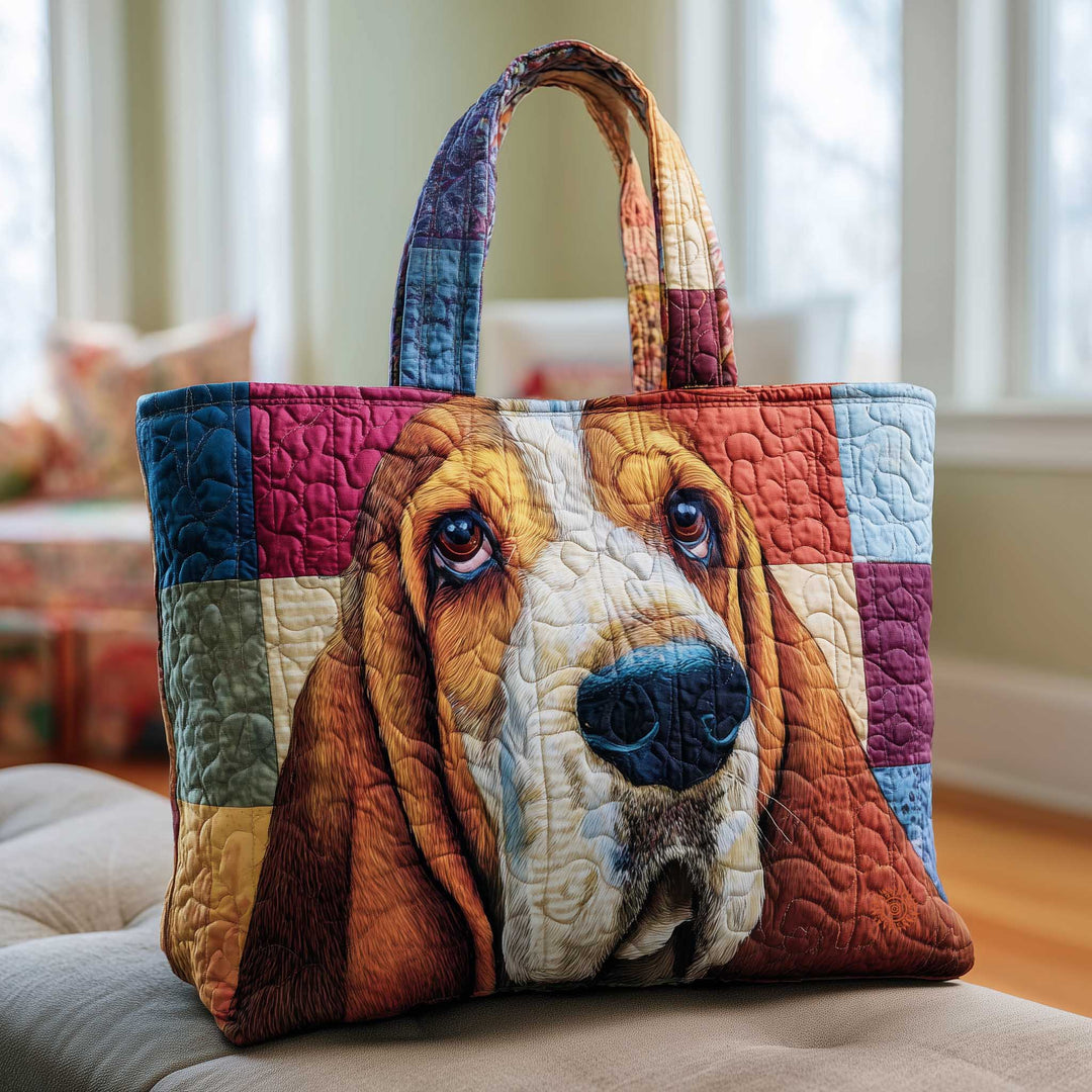 Tote Bag with Basset Hounds Theme and Blanket GFTOMA8623