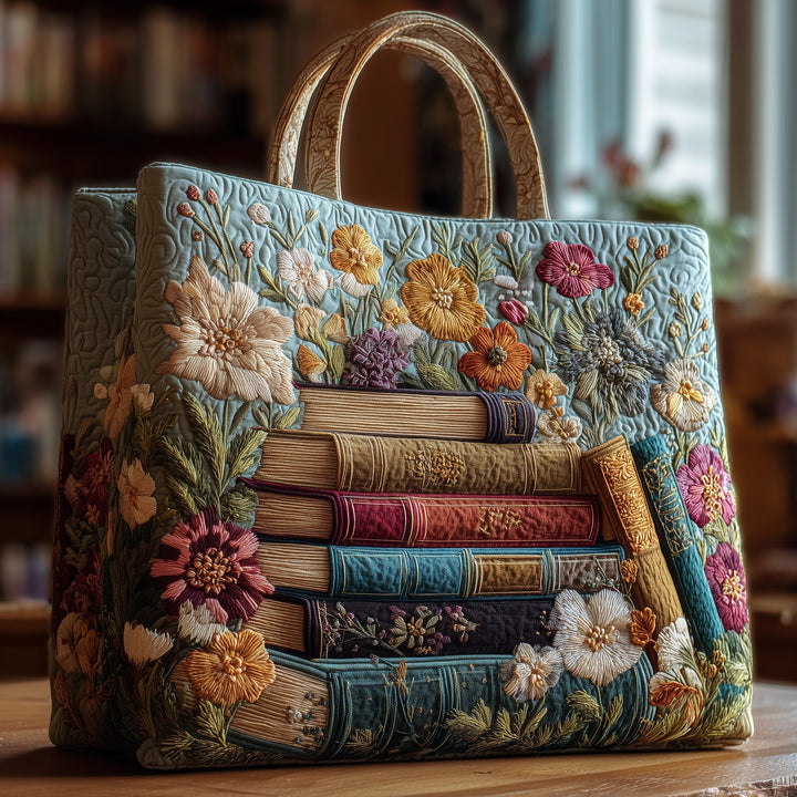 Embroidered Tote Bag Book Haven - Code GFTONL5224